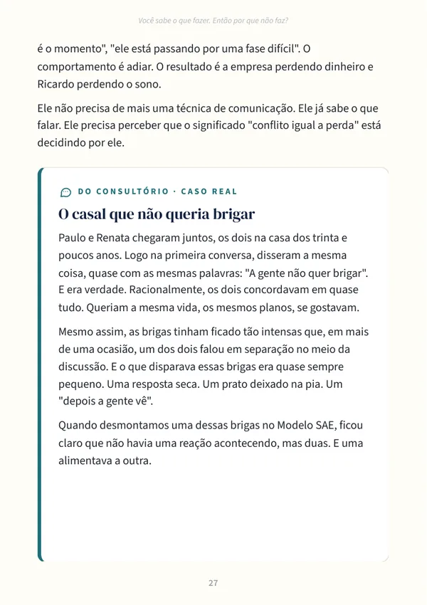 Página do e-book: Um caso do consultório